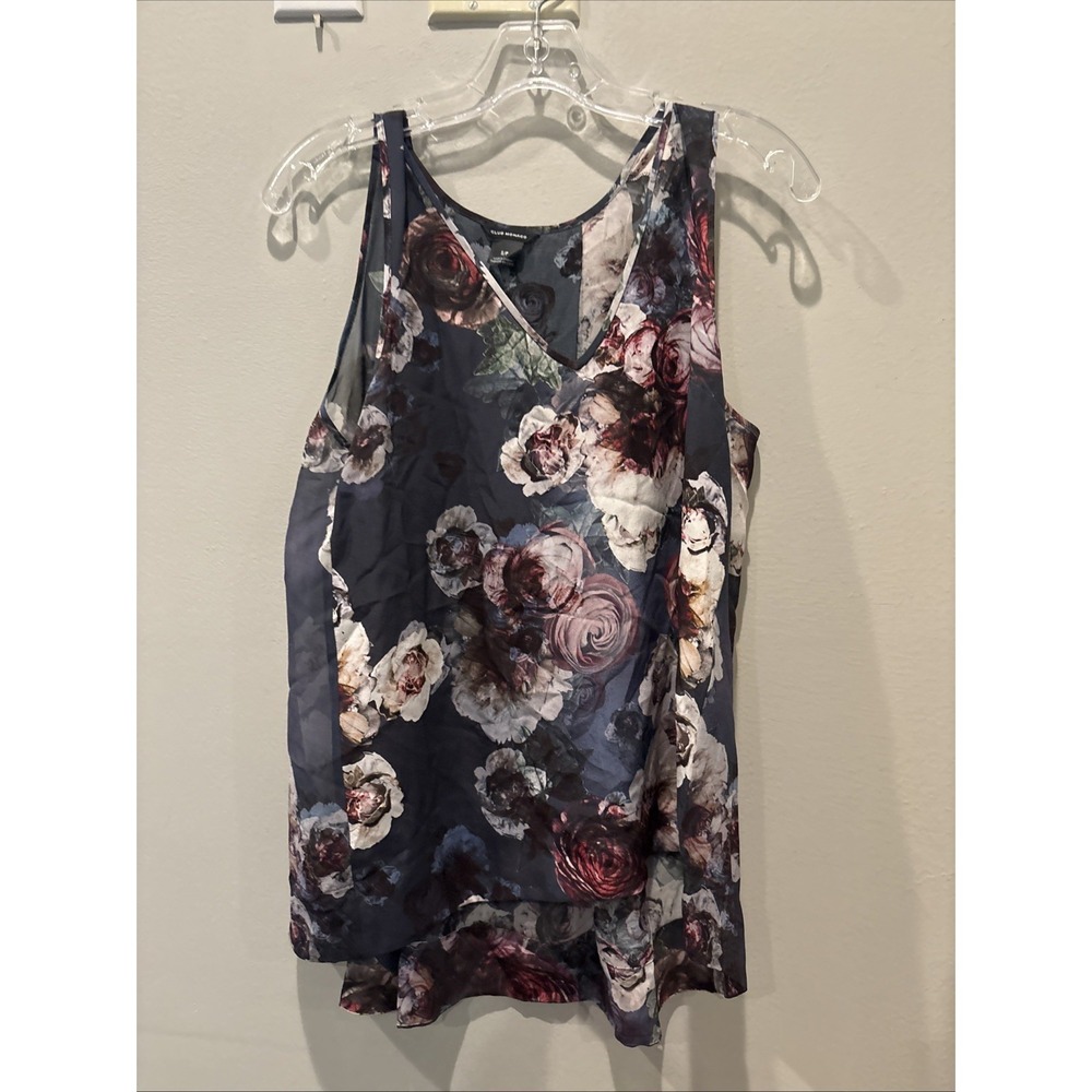 Club Monaco Dress Womens Size S/P Floral Silk Drawstring Waist Whimsigoth